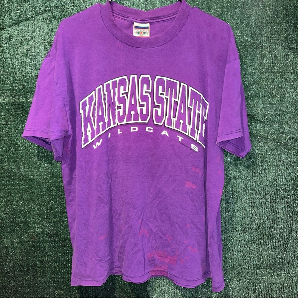 Kansas State Wildcats Vintage 90s DISTRESSED Shirt L Red Oak tag NCAA College
